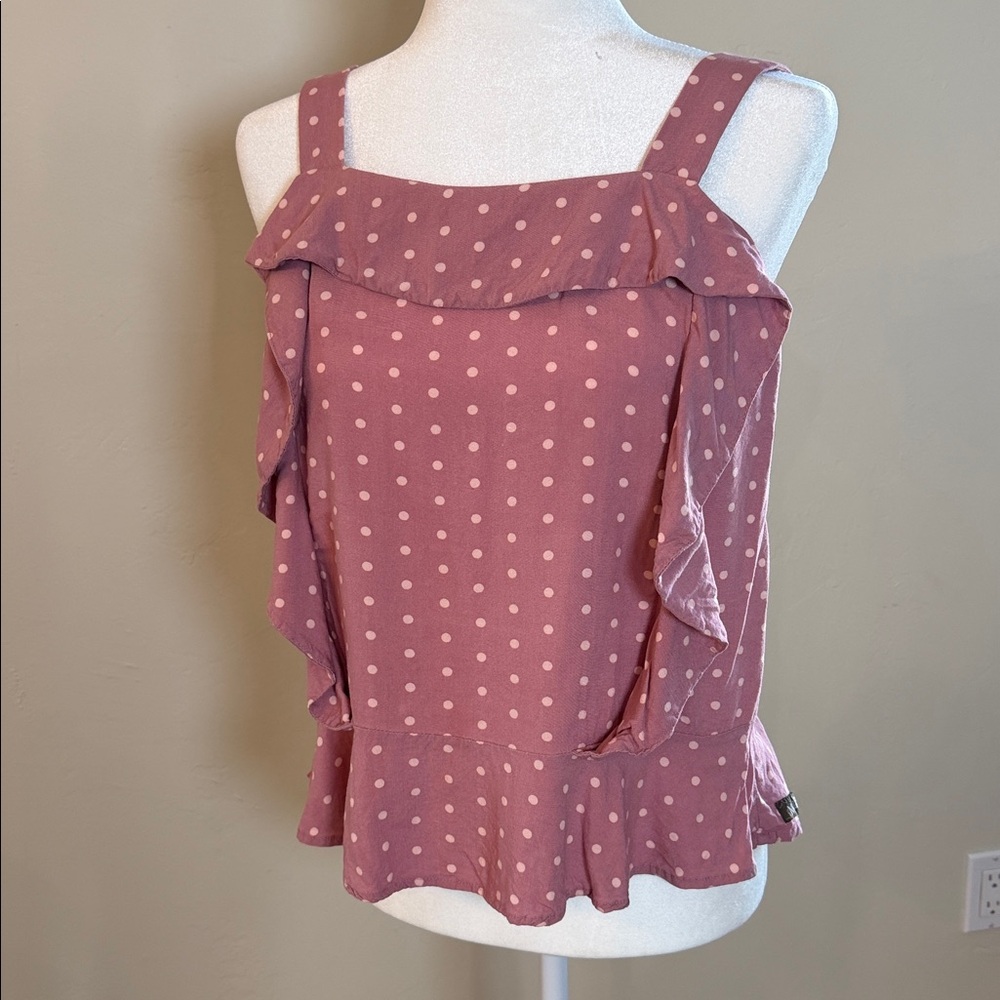 Matilda Jane Women's Small Pink Ruffle Tank Top